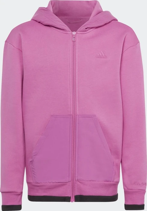 adidas ALL SZN Fleece Full-Zip Hoodie preloved fuchsia/black (Junior)