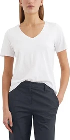 Marc O'Polo Regular V-Neck T-Shirt kurzarm weiß (Damen)