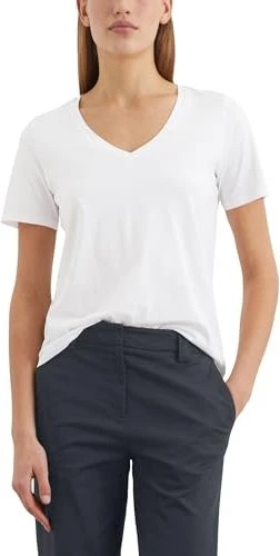 Marc O'Polo Regular V-Neck T-Shirt kurzarm weiß (Damen)