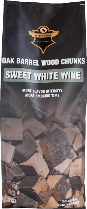 Mr. Barrel BBQ Oak Barrel Sweet White Wine Räucherholz, 3kg
