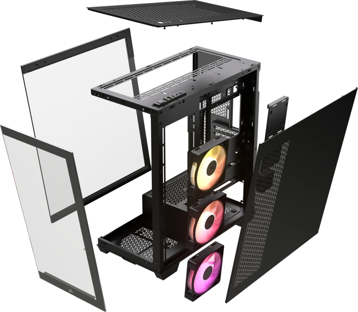 Corsair iCue 3500X RGB, schwarz, Glasfenster