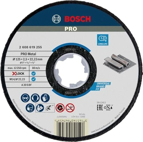 Bosch Professional X-LOCK Expert for Metal Trennscheibe, 125x2.5x22.23mm, 1 Stück