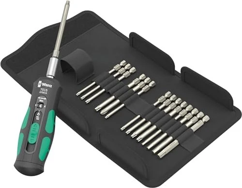 Wera Kraftform Serie 7500 7515/16 Safe-Torque Speed Universal 1 Drehmoment Bitset inkl. Tasche, 16-tlg.