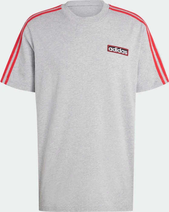 adidas Adicolor Adibreak T-Shirt kurzarm medium grey heather/better scarlet (Herren)