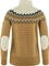 Fjällräven Övik Roller Neck Strickpullover buckwheat brown/chalk white (Damen) Vorschaubild