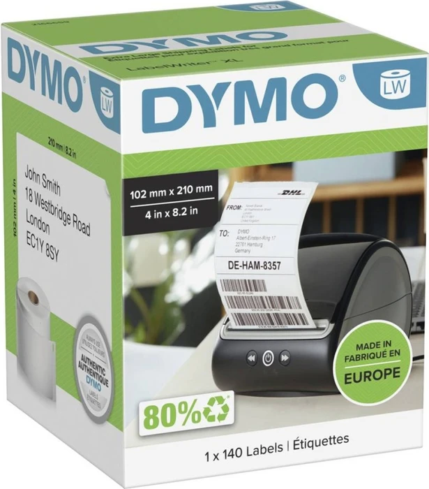 Dymo Endlosetiketten LabelWriter 99014, 101x54mm, weiß, 1er-Pack (220 Etiketten) (S0722430)