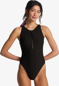 Billabong Tanlines High Neck One-Pice Badeanzug black pebble (Damen)