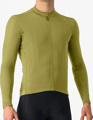 Castelli Espresso Thermal Trikot langarm sage/deep green (Herren)