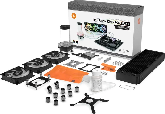 EK Water Blocks Classic Line EK-Classic Kit P360 D-RGB, Black Nickel Edition