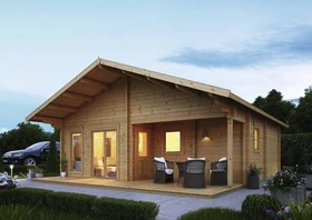 Wolff Finnhaus Odenwald 92-A Gartenhaus natur