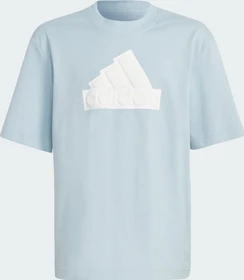 adidas Future Icons Logo Piqué T-Shirt kurzarm wonder blue/white (Junior)