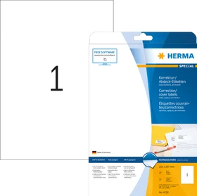 Herma Etiketten blickdicht, A4, weiß, 25 Blatt (25 Etiketten)