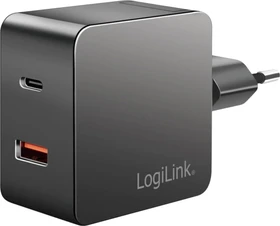 LogiLink USB-A/C Ladegerät GaN 45W schwarz
