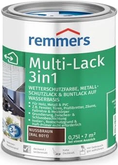Remmers Multi-Lack 3in1 Metallschutzmittel nussbraun (RAL8011), 750ml