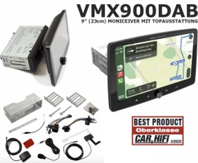 ESX Universal 1-DIN Multi-Angle Media Moniceiver mit 22,8 cm 9" Touchscreen