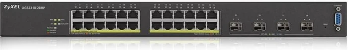 Zyxel XGS2210 Rackmount Gigabit Managed Switch, 24x RJ-45, 4x SFP+, 375W PoE+
