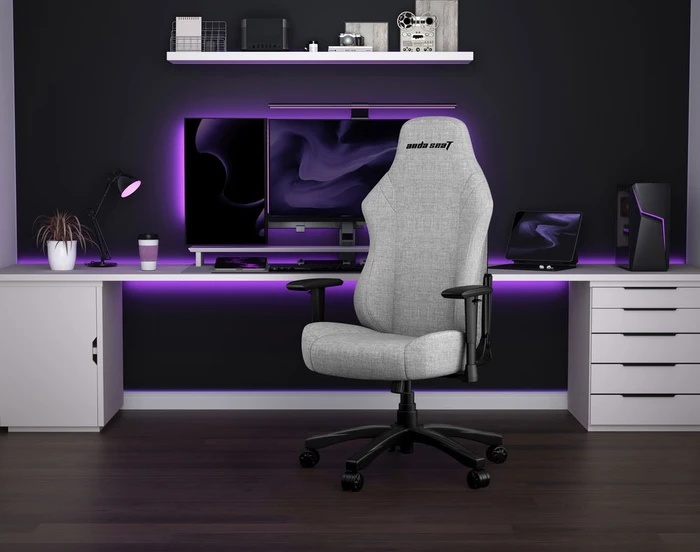 Anda Seat Luna Premium Stoff Gamingstuhl, grau