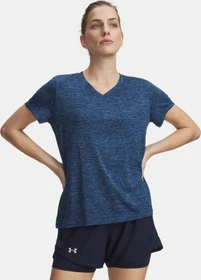 Under Armour Tech V Twist Funktionsshirt kurzarm aegean blue/blackout navy (Damen)
