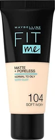 Maybelline Fit Me Matte & Poreless Foundation 104 soft ivory, 30ml