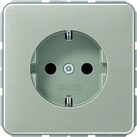 Jung Serie CD SCHUKO Steckdose Metall 16A 250V, platin