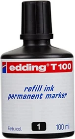 edding T100 Permanentmarker Tintenflasche schwarz, 100ml