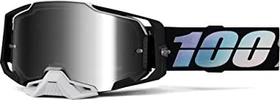 100% Armega Schutzbrille black/silver flash mirror