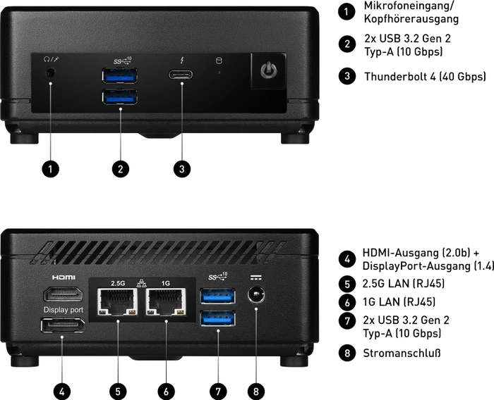 MSI Cubi 5 12M-282BAT, schwarz
