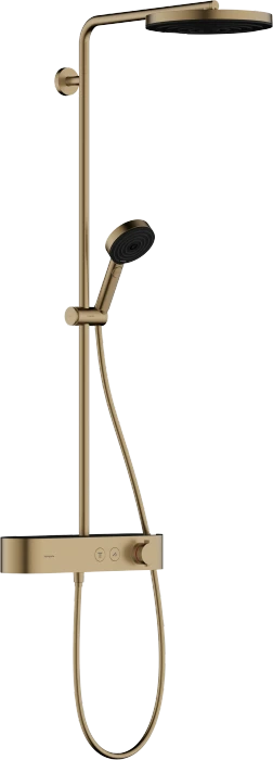 Hansgrohe Pulsify S Showerpipe 260 1jet mit ShowerTablet Select 400 Duschsystem brushed bronze