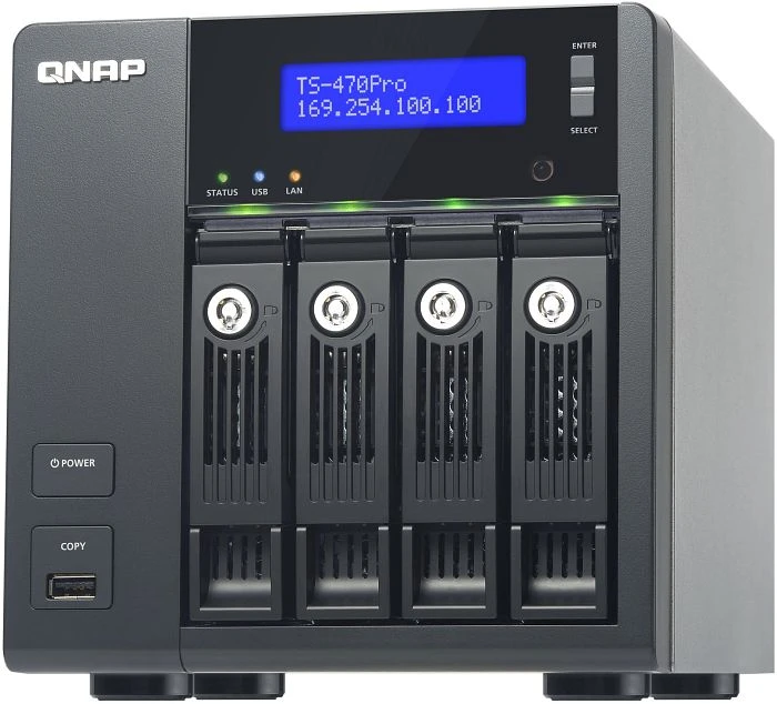 QNAP Turbo Station TS-470 Pro, 2GB RAM, 2x RJ-45 1000Base-T, 2x USB-A 3.0