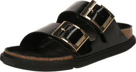 Birkenstock Arizona Droplet Buckle Naturleder Lack high shine black (Damen)