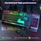 TeckNet RGB Gaming Keyboard, schwarz, LEDs RGB, USB, US Vorschaubild