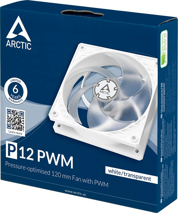 ARCTIC P12 PWM weiß/transparent, 120mm