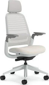 Steelcase Series 1 Bürostuhl mit Kopfstütze, möwe