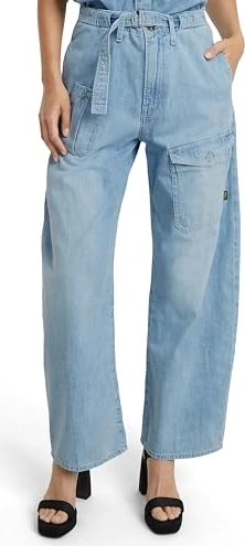 G-Star Belted Cargo Loose Jeans sun faded blue mist (Damen)