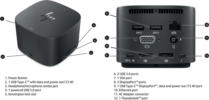 HP Thunderbolt Dock G2, 120W, Thunderbolt 3 [Stecker]