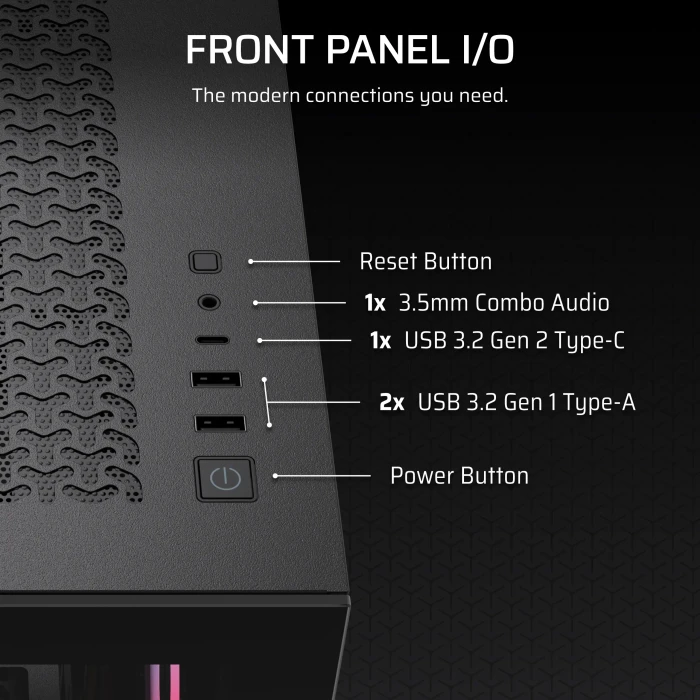 Corsair 3500X RS-R ARGB, schwarz, Glasfenster