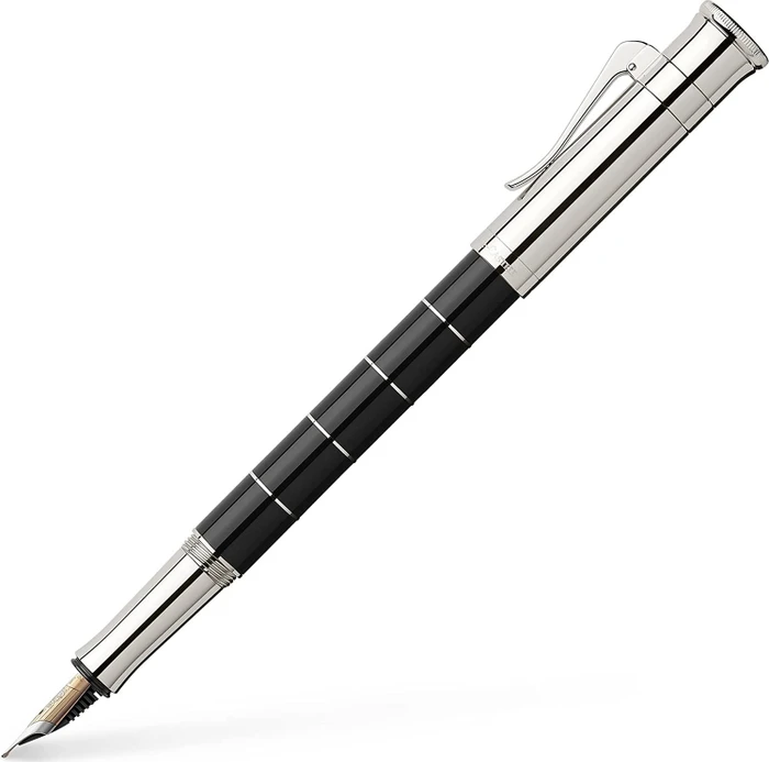 Graf von Faber-Castell Classic Anello schwarz/silber, rechte Hand, mittel