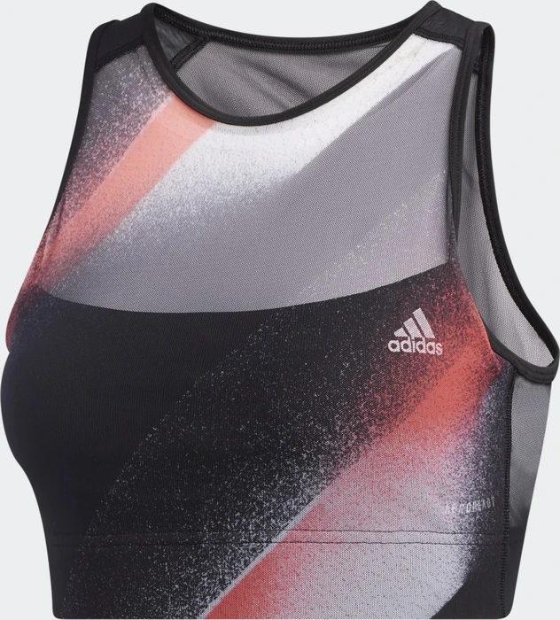 adidas Unleash Confidence Bustier Sport-BH black/white/signal pink/coral (Damen)