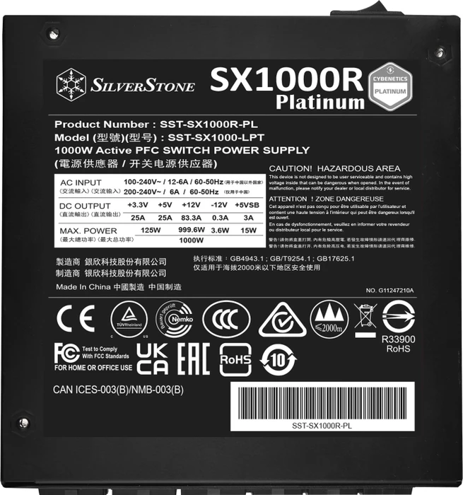 SilverStone SFX-L Series SX1000R Platinum 1000W, SFX-L 4.0