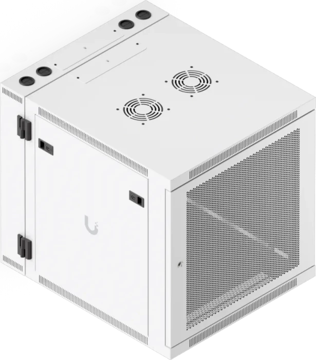 Ubiquiti 12U Rack Cabinet, 19" Wandgehäuse 12HE, Gitternetztür, weiß, 703mm tief