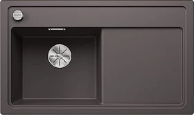 Blanco Zenar 45 S InFino Becken links mit Ablauffernbedienung felsgrau