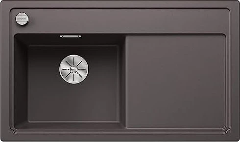 Blanco Zenar 45 S InFino Becken links mit Ablauffernbedienung felsgrau