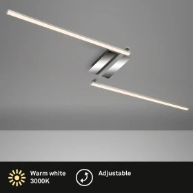 Briloner Staff LED Deckenleuchte 12W 143.6cm alu/chrom