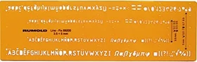 Rumold Schriftschablone für Fineliner, 3.5+5mm, orange