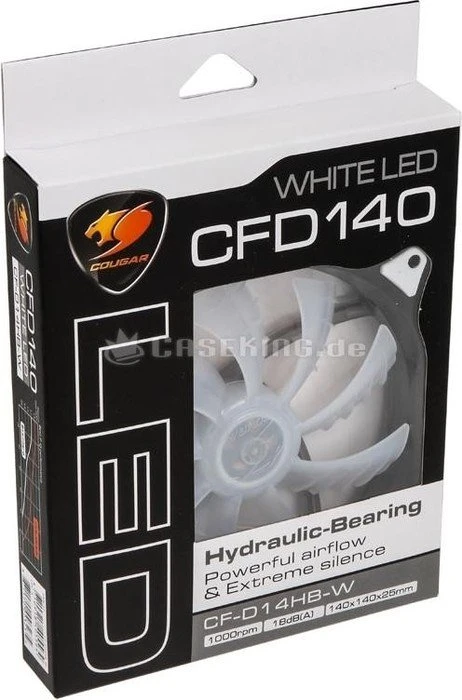 Cougar CFD LED D14HB-W weiß, 140mm