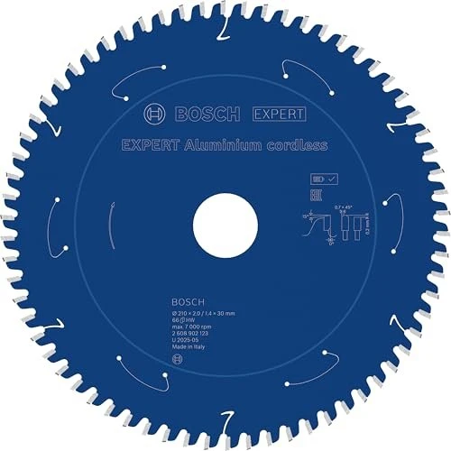 Bosch Professional Expert Aluminium Cordless Kreissägeblatt 66Z, 210x1.4x30mm, 1 Stück