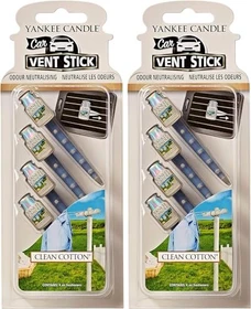 Yankee Candle Car Vent Sticks Clean Cotton