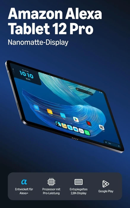 Amazon Alexa Tablet 12 Pro, 16GB RAM, 256GB, Nanomattes-Display [2026]