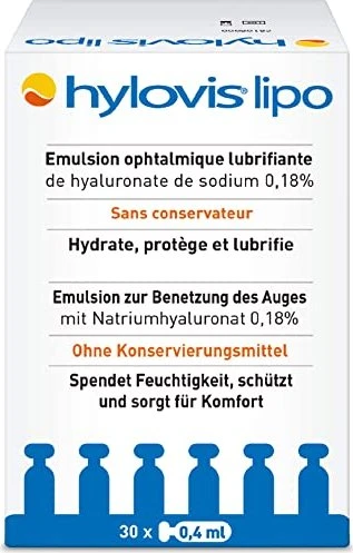 Hylovis lipo Augentropfen Einzeldosispipetten, 12ml (30x 0.4ml)