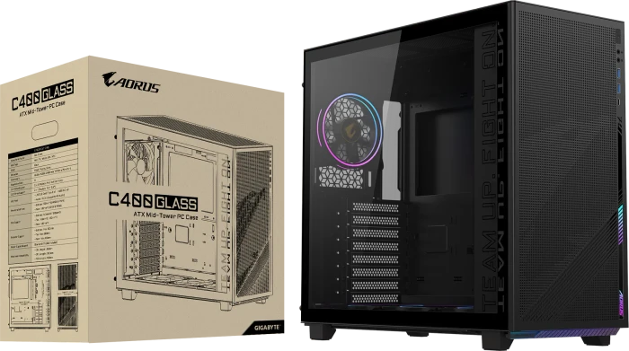 GIGABYTE C400 GLASS, Glasfenster